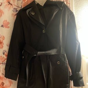 London Fog Hooded Trench Coat